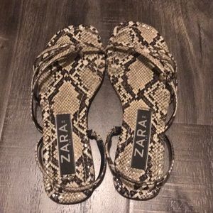 Snake print sandal